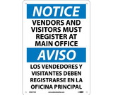NMC ESN377 Notice Register At Main Office Sign - Bilingual