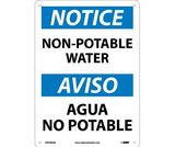 NMC ESN380 Notice Non-Potable Water Sign - Bilingual