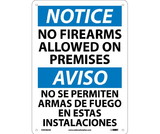 NMC ESN382 Notice No Firearms Allowed On Premises Sign - Bilingual
