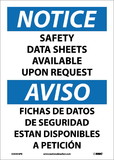 NMC ESN444 Notice Safety Data Sheets Available Sign - Bilingual
