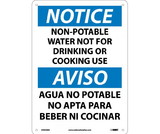 NMC ESN50 Notice Non-Potable Water Sign - Bilingual