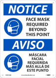 NMC ESN523 Notice Face Mask Required Beyond This Point Sign Eng/Span