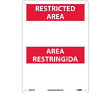 NMC ESRA1 Restricted Area Sign - Bilingual