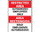NMC 10" X 14" Plastic Safety Identification Sign, Authorized Employees Only B.., Price/each