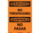 NMC 10" X 14" Vinyl Safety Identification Sign, No Trespassing Bilingual, Price/each