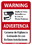 NMC 10" X 7" Vinyl Safety Identification Sign, Warning Audio & Video Bilingual Sign, Price/each