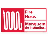 NMC FBA1 Fire Hose Sign - Bilingual
