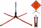 NMC FLEXSTANDS Single Spring Stand, Roll Up Signs, Steel Legs, METAL