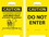 NMC FS13 Caution Do Not Enter Double-Sided Floor Sign, Corrugated Plastic, 19" x 12", Price/each