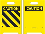 NMC FS15 Caution Double-Sided Floor Sign, Corrugated Plastic, 19