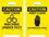 NMC FS17 Caution Keep Clear Machine Under Test Double-Sided Floor Sign, Corrugated Plastic, 19" x 12", Price/each