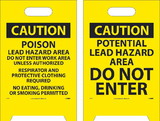 NMC FS19 Caution Potential Lead Hazard Double-Sided Floor Sign, Corrugated Plastic, 19