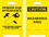 NMC FS23 Caution Hazardous Area Double-Sided Floor Sign, Corrugated Plastic, 19" x 12", Price/each