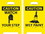 NMC FS2 Caution Watch Your Step Double-Sided Floor Sign, Corrugated Plastic, 19" x 12", Price/each