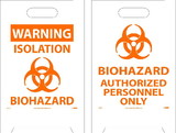 NMC FS37 Warning Biohazard Double-Sided Floor Sign, Corrugated Plastic, 19
