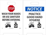 NMC FS48 Wash Your Hands, Dbl-Sided Floor Sign, Corrugated Plastic, 19