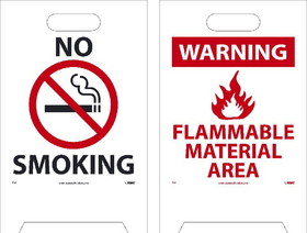 NMC FS7 No Smoking Double-Sided Floor Sign, Corrugated Plastic, 19" x 12"
