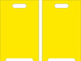 NMC FSBY Blank Yellow Double-Sided Floor Sign, Corrugated Plastic, 20