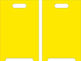 NMC FSBY Blank Yellow Double-Sided Floor Sign, Corrugated Plastic, 20" x 12"