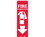 NMC 4" X 12" Vinyl Safety Identification Sign, Fire Extinguisher (Vertical) 12X4, Price/each