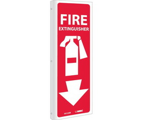 NMC FX124 Fire Extinguisher Sign, Rigid Plastic, 12" x 4"