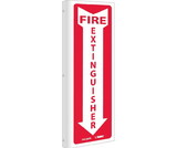 NMC FX126 Fire Extinguisher Sign, Rigid Plastic, 12