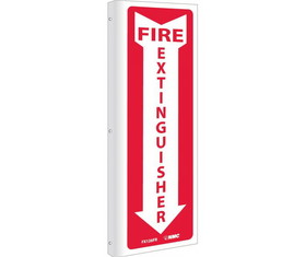 NMC FX126 Fire Extinguisher Sign, Rigid Plastic, 12" x 4"