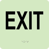 NMC GADA101 Glow Exit Braille Sign, Engraved Signs, 8