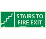 NMC GL320 Stairs To Fire Exit Sign