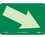 NMC 7" X 10" Safety Identification Sign, Arrow Graphic Diagional, Price/each