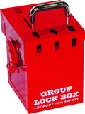 NMC GLB03 Mini Group Lockout Box, Steel, 6.25