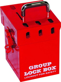 NMC GLB03 Mini Group Lockout Box, Steel, 6.25" x 10"