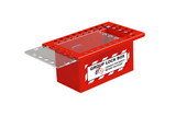NMC GLB26 Group Lock Box, 26-Hole, Steel, Red, METAL, 5.5