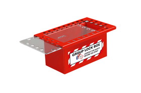 NMC GLB26 Group Lock Box, 26-Hole, Steel, Red, METAL, 5.5" x 4.25"