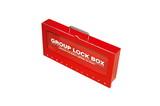 NMC GLBWM Group Lockout Box, Wall-Mount, Red, Steel, METAL, 2.5
