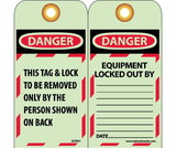 NMC LOTAG1 Danger This Tag & Lock To Be Removed Only By Tag