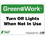 NMC GW1006 Turn Off Lights When Not In Use Sign, GREEN SIGNS, 7" x 10", Price/each