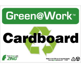NMC GW1024 Green Work Cardboard Sign, GREEN SIGNS, 7" x 10"