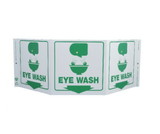 NMC GW3054 Green Work Eye Wash Sign, Rigid Plastic, 7.5