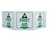 NMC GW3056 Green Work First Aid Sign, Rigid Plastic, 7.5