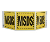 NMC GW3058 Msds Sign, Rigid Plastic, 7.5