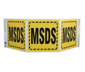 NMC GW3058 Msds Sign, Rigid Plastic, 7.5" x 20"