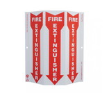 NMC GW4052 Green Work Fire Extinguisher Sign, Rigid Plastic, 12