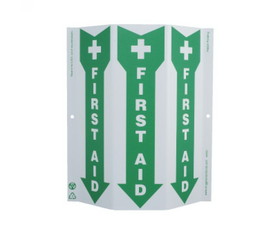 NMC GW4056 First Aid Sign, Rigid Plastic, 12" x 9"