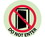NMC GWFS24 Do Not Enter Glow Walk On Floor Sign, 6 Hour Glow Polyester, 17" x 17", Price/each