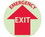 NMC GWFS25 Emergency Exit Glow Walk On Floor Sign, 6 Hour Glow Polyester, 17" x 17", Price/each