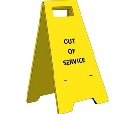 NMC HDFS209 Out Of Service Heavy Duty Floor Stand, HEAVY DUTY PLASTIC, 24.63" x 10.75"