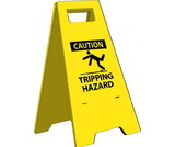 NMC HDFS212 Caution Tripping Hazard Heavy Duty Floor Stand, HEAVY DUTY PLASTIC, 24.63