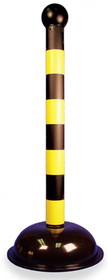 NMC HDS41BY Warning Post Black/Yellow Stripe, ASSEMBLY / KIT, 41" x 3"