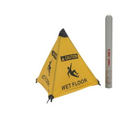 NMC HFS6 Caution Wet Floor Handy Cone Floor Sign, HANDY CONE FLOOR SIGN- CAUTION WET FLOOR- 18"